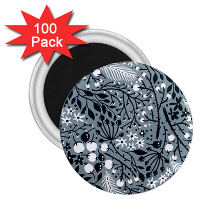 Abstract Floral Pattern Grey 2.25  Magnets (100 pack) 