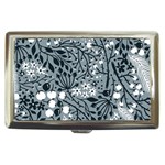 Abstract Floral Pattern Grey Cigarette Money Cases Front