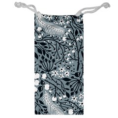 Abstract Floral Pattern Grey Jewelry Bag by Mariart