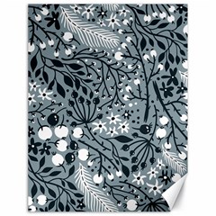 Abstract Floral Pattern Grey Canvas 18  X 24   by Mariart