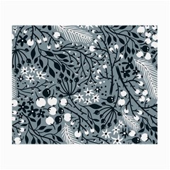 Abstract Floral Pattern Grey Small Glasses Cloth (2-side) by Mariart