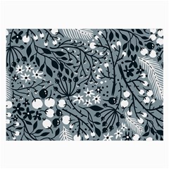 Abstract Floral Pattern Grey Large Glasses Cloth by Mariart