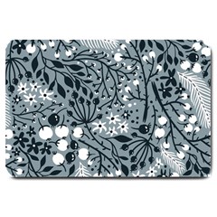 Abstract Floral Pattern Grey Large Doormat  by Mariart