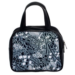 Abstract Floral Pattern Grey Classic Handbags (2 Sides) by Mariart