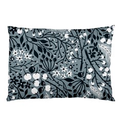 Abstract Floral Pattern Grey Pillow Case