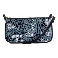 Abstract Floral Pattern Grey Shoulder Clutch Bags by Mariart