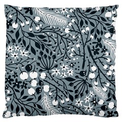 Abstract Floral Pattern Grey Large Cushion Case (one Side) by Mariart