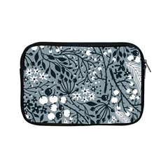 Abstract Floral Pattern Grey Apple Ipad Mini Zipper Cases by Mariart