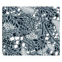 Abstract Floral Pattern Grey Double Sided Flano Blanket (small)  by Mariart