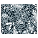 Abstract Floral Pattern Grey Double Sided Flano Blanket (Small)  50 x40  Blanket Front