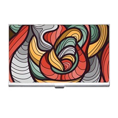 Beautiful Pattern Background Wave Chevron Waves Line Rainbow Art Business Card Holders by Mariart