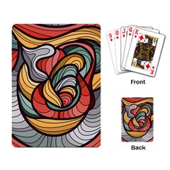 Beautiful Pattern Background Wave Chevron Waves Line Rainbow Art Playing Card by Mariart