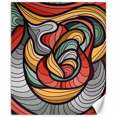 Beautiful Pattern Background Wave Chevron Waves Line Rainbow Art Canvas 8  X 10  by Mariart