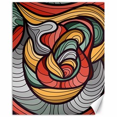 Beautiful Pattern Background Wave Chevron Waves Line Rainbow Art Canvas 16  X 20   by Mariart