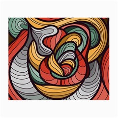 Beautiful Pattern Background Wave Chevron Waves Line Rainbow Art Small Glasses Cloth (2-side) by Mariart