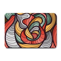 Beautiful Pattern Background Wave Chevron Waves Line Rainbow Art Small Doormat  by Mariart