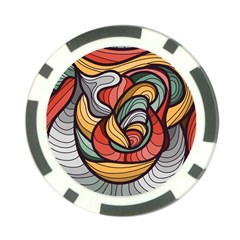 Beautiful Pattern Background Wave Chevron Waves Line Rainbow Art Poker Chip Card Guard by Mariart