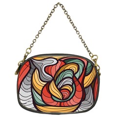 Beautiful Pattern Background Wave Chevron Waves Line Rainbow Art Chain Purses (two Sides)  by Mariart