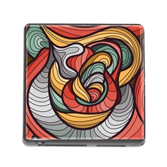 Beautiful Pattern Background Wave Chevron Waves Line Rainbow Art Memory Card Reader (square) by Mariart