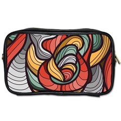 Beautiful Pattern Background Wave Chevron Waves Line Rainbow Art Toiletries Bags