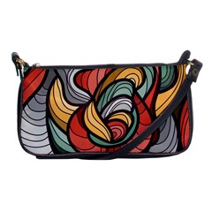 Beautiful Pattern Background Wave Chevron Waves Line Rainbow Art Shoulder Clutch Bags