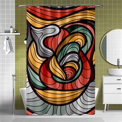 Beautiful Pattern Background Wave Chevron Waves Line Rainbow Art Shower Curtain 48  X 72  (small)  by Mariart