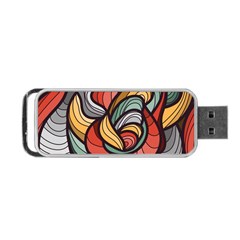 Beautiful Pattern Background Wave Chevron Waves Line Rainbow Art Portable Usb Flash (one Side)