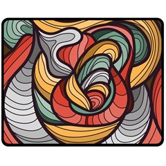 Beautiful Pattern Background Wave Chevron Waves Line Rainbow Art Double Sided Fleece Blanket (medium)  by Mariart