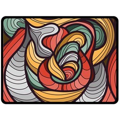 Beautiful Pattern Background Wave Chevron Waves Line Rainbow Art Double Sided Fleece Blanket (large)  by Mariart