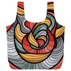 Beautiful Pattern Background Wave Chevron Waves Line Rainbow Art Full Print Recycle Bags (l)  by Mariart