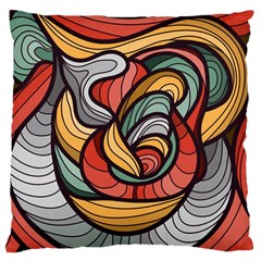 Beautiful Pattern Background Wave Chevron Waves Line Rainbow Art Standard Flano Cushion Case (two Sides) by Mariart