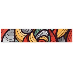 Beautiful Pattern Background Wave Chevron Waves Line Rainbow Art Flano Scarf (large) by Mariart