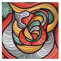 Beautiful Pattern Background Wave Chevron Waves Line Rainbow Art Large Satin Scarf (square) by Mariart