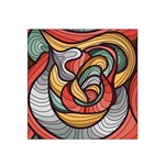 Beautiful Pattern Background Wave Chevron Waves Line Rainbow Art Satin Bandana Scarf Front