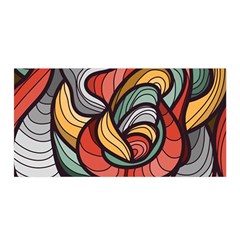 Beautiful Pattern Background Wave Chevron Waves Line Rainbow Art Satin Wrap by Mariart