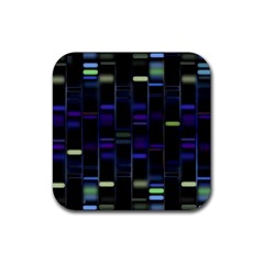 Biostatistics Line Blue Rubber Coaster (square)  by Mariart