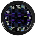 Biostatistics Line Blue Wall Clocks (Black) Front