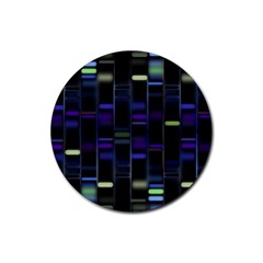 Biostatistics Line Blue Rubber Coaster (round)  by Mariart