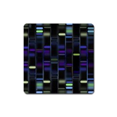 Biostatistics Line Blue Square Magnet