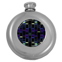 Biostatistics Line Blue Round Hip Flask (5 Oz) by Mariart