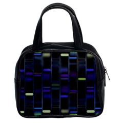 Biostatistics Line Blue Classic Handbags (2 Sides) by Mariart