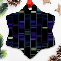 Biostatistics Line Blue Snowflake Ornament (two Sides) by Mariart