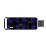 Biostatistics Line Blue Portable USB Flash (One Side) Front