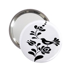 Birds Flower Rose Black Animals 2 25  Handbag Mirrors by Mariart