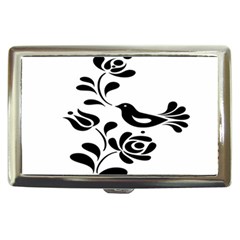 Birds Flower Rose Black Animals Cigarette Money Cases