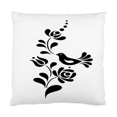 Birds Flower Rose Black Animals Standard Cushion Case (one Side) by Mariart