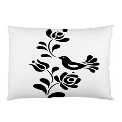 Birds Flower Rose Black Animals Pillow Case by Mariart