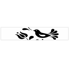 Birds Flower Rose Black Animals Flano Scarf (large)