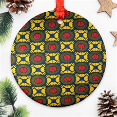 African Textiles Patterns Ornament (round)