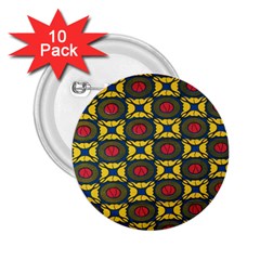 African Textiles Patterns 2 25  Buttons (10 Pack)  by Mariart